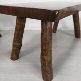 Brutalist coffee table and stools