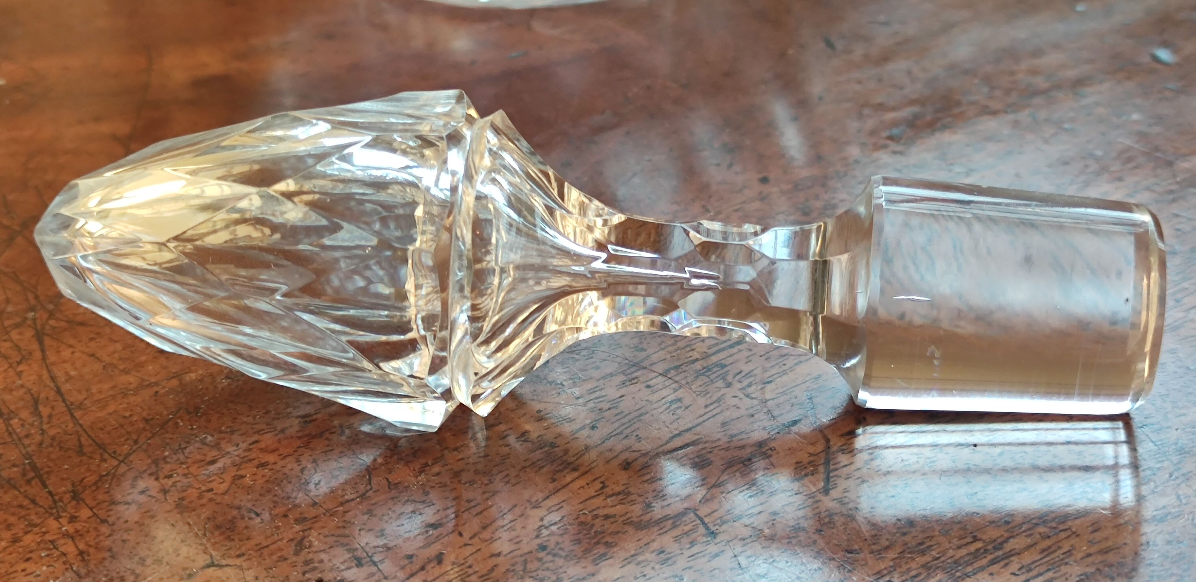 Carved crystal decanter 19th century