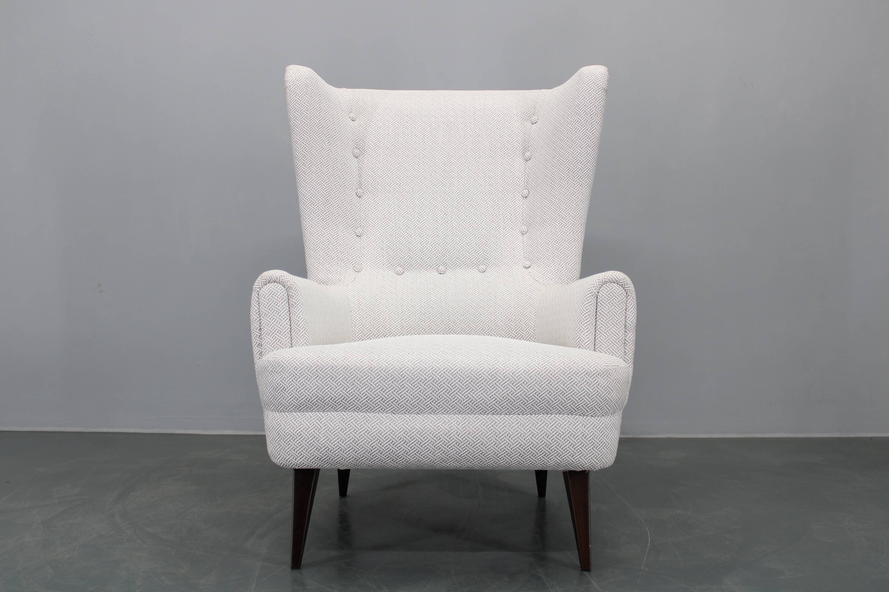 1960s Restored Wingback Chair, Czechoslovakia