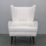 1960s Restored Wingback Chair, Czechoslovakia