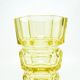 Art Deco vase, yellow crystal, designed by J. Hoffmann, Czechoslovakia, 1930s