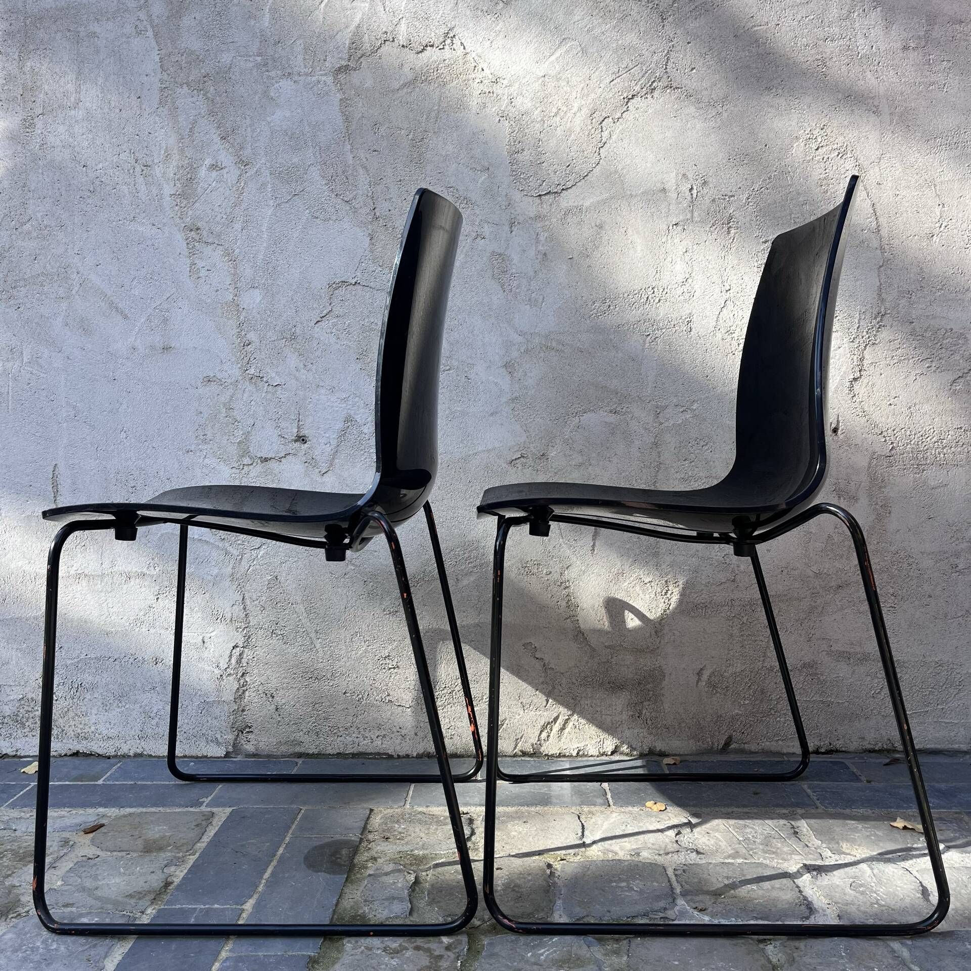 2 polycarbonate chairs 1980