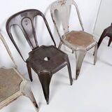 4 chaises en métal par Fibrocit, Belgique 1950