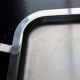 Vintage rectangular tray in shiny silver-plated metal.