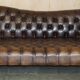 Vintage oversized Chesterfield canapé in hand-dyed leather.