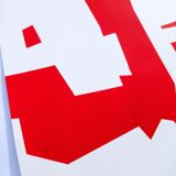 Red minimalist paint