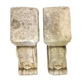 Stone wall lamp consoles