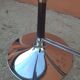 Table ovale Design années 70 – Verre, Chrome & Noyer