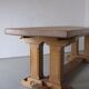 Gothic revival refectory dining table and chairs set of 7 France