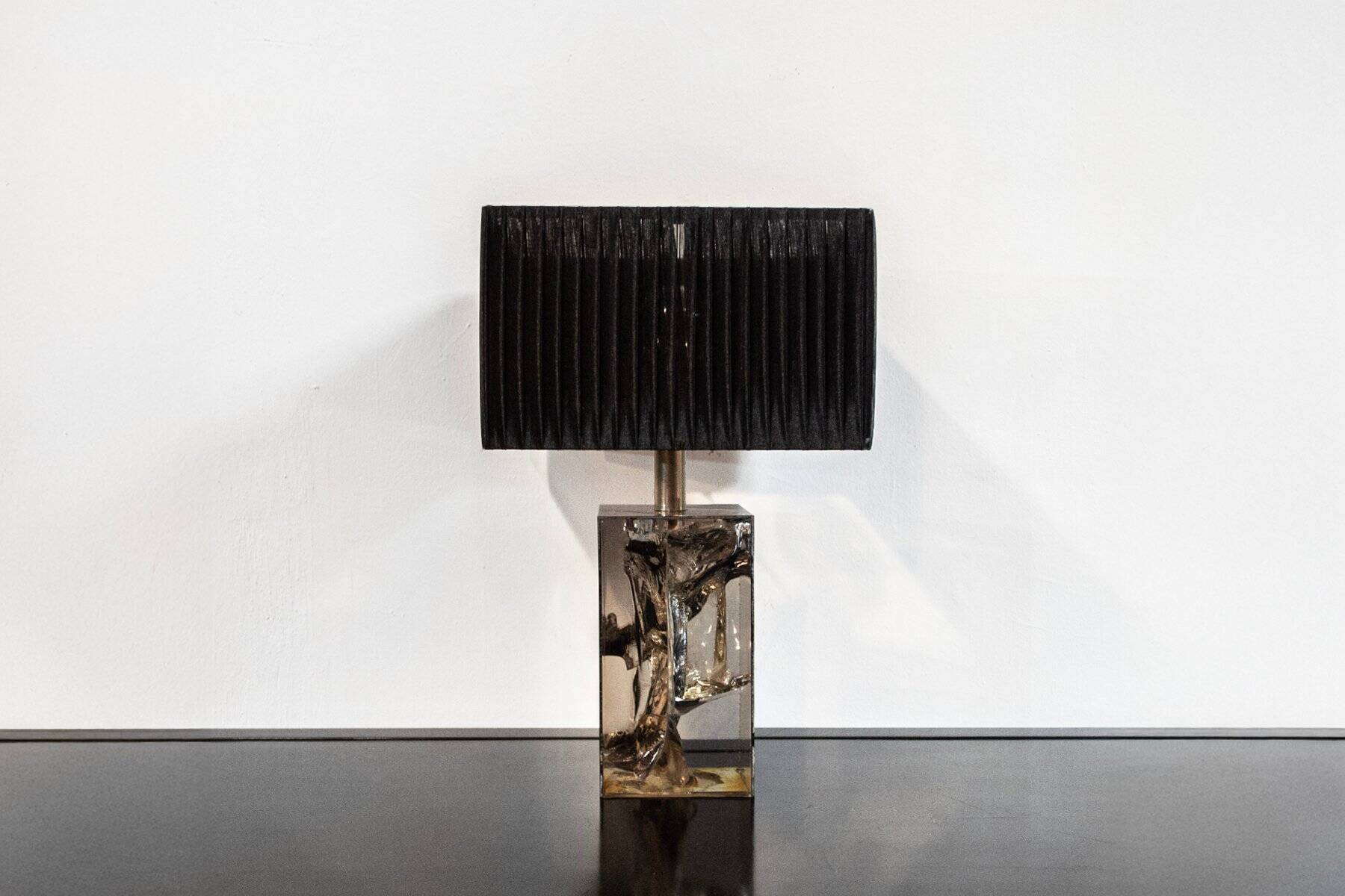 Acrylic glass table lamp, 1970s