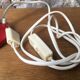 Vintage desk lamp red metal and stainless steel