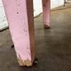 Vintage pink plant table / side table