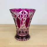 Crystal vase of Saint Louis red