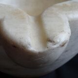 Carrara marble mortar of eighteenth period 37 x 18 cm
