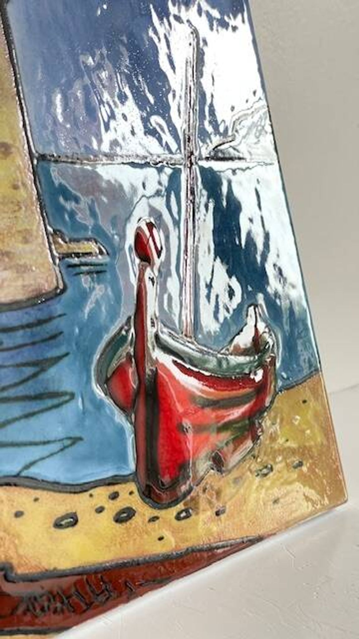 Vintage handmade ceramic illustration