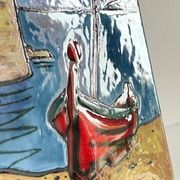 Vintage handmade ceramic illustration
