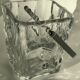 Seau à glaçons carré cristal de Vannes hauteur 14cm
