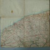 Old map of Fécamp, Etretat, Yvetot