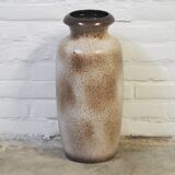 Vintage beige and brown floor vase