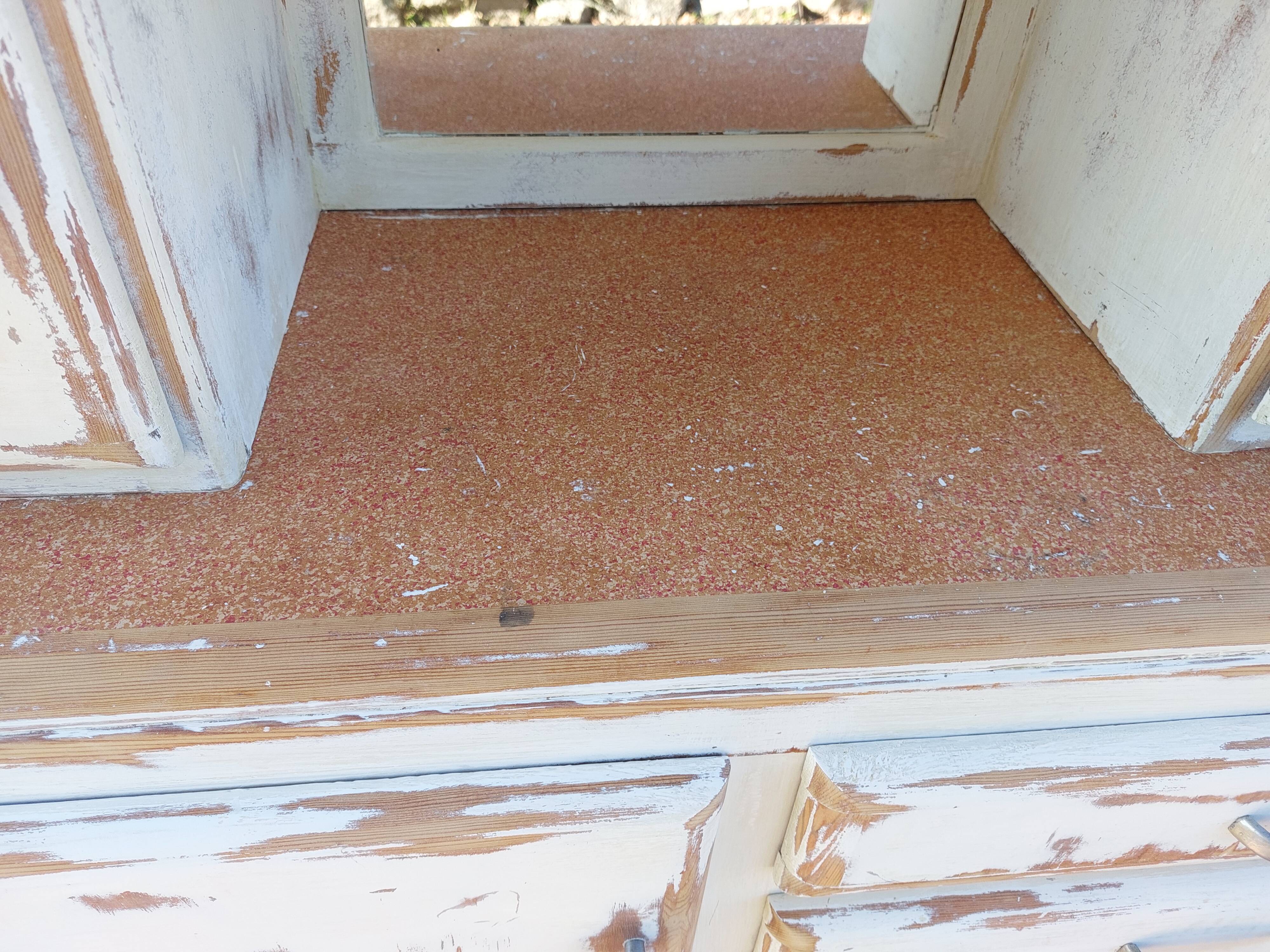 Mado chippy paint white sideboard