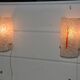 2 orange perspex and plexiglass wall lights from the 60s-70s.