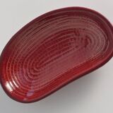 Merlot Red Stoneware Organic Shaped Bowl by Andersson & Johansson, Höganäs