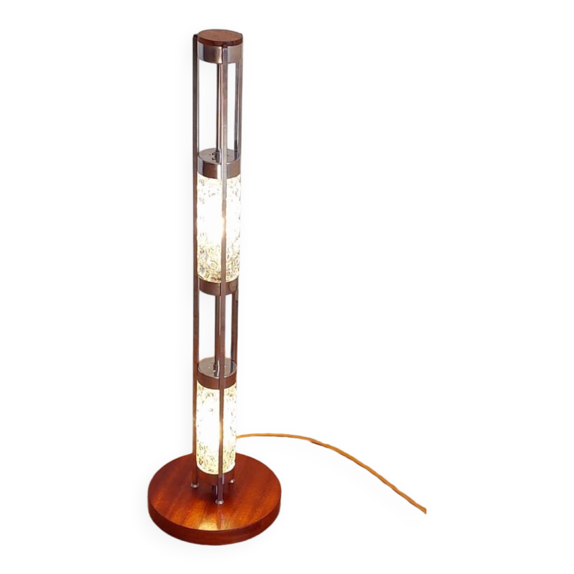Vintage stainless steel floor lamp