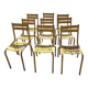 Vintage iron bistro chairs x 9
