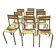 Vintage iron bistro chairs x 9