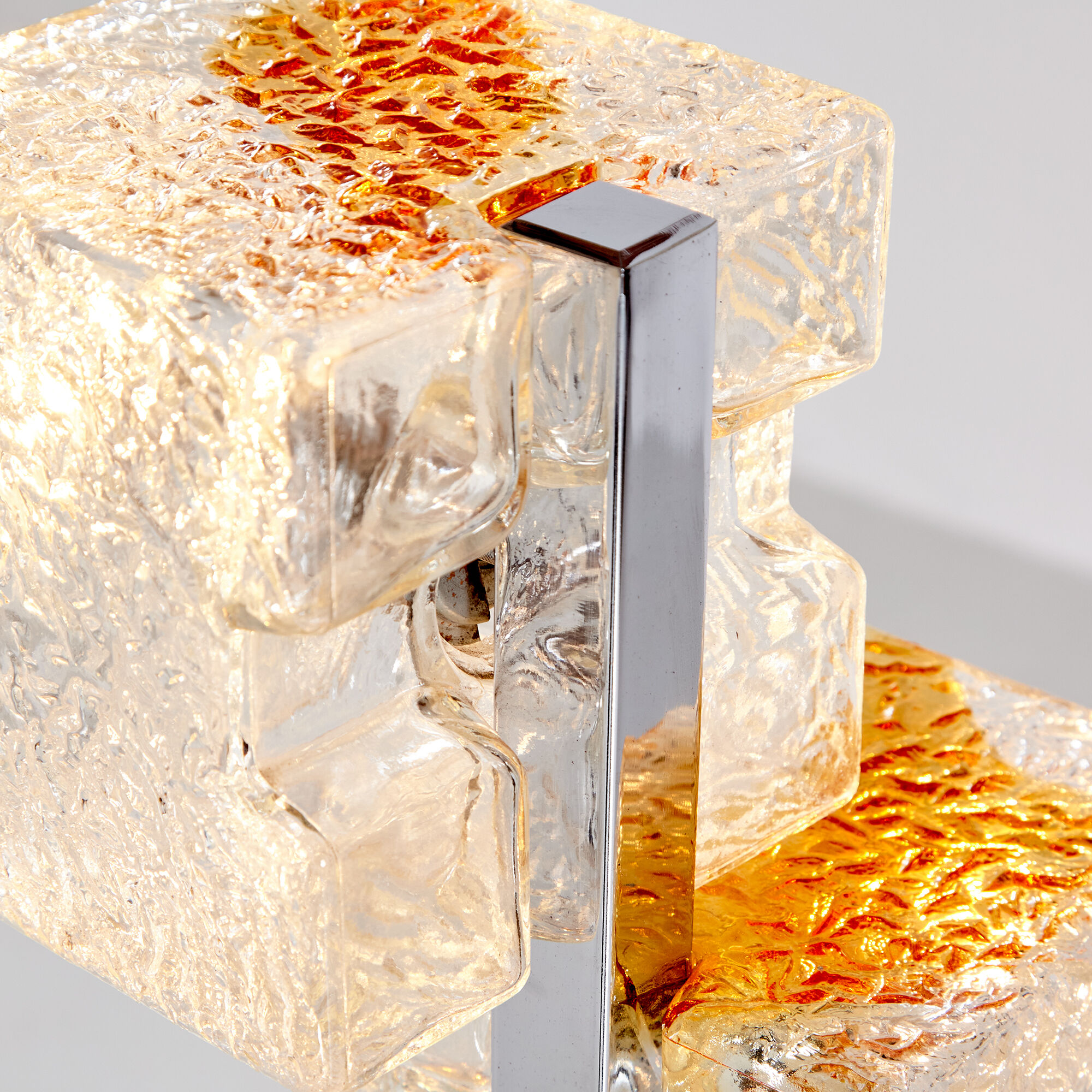 Glass cube floor lamp by Toni Zuccheri for Veart