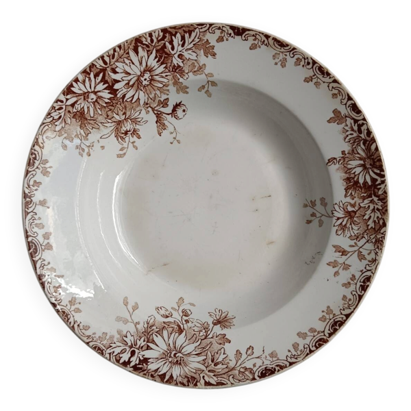 Grande assiette creuse Terre de fer Gien Automne