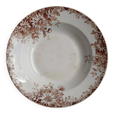 Large deep plate Terre de fer Gien Autumn