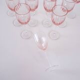 Set of wine glasses, French design, 1970s, made in France