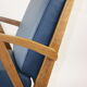 Fauteuil en cuir bleu des années 1970