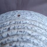 Art Deco speckled glass basin globe