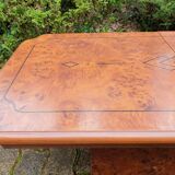 Elm burl cocktail coffee table