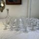 suite of 26 glasses + baccarat crystal carafe