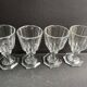 4 Verres à vin – Cristal fort taillé