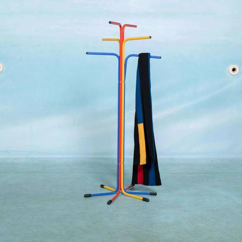 1980s Memphis style coat rack, vintage Ikea