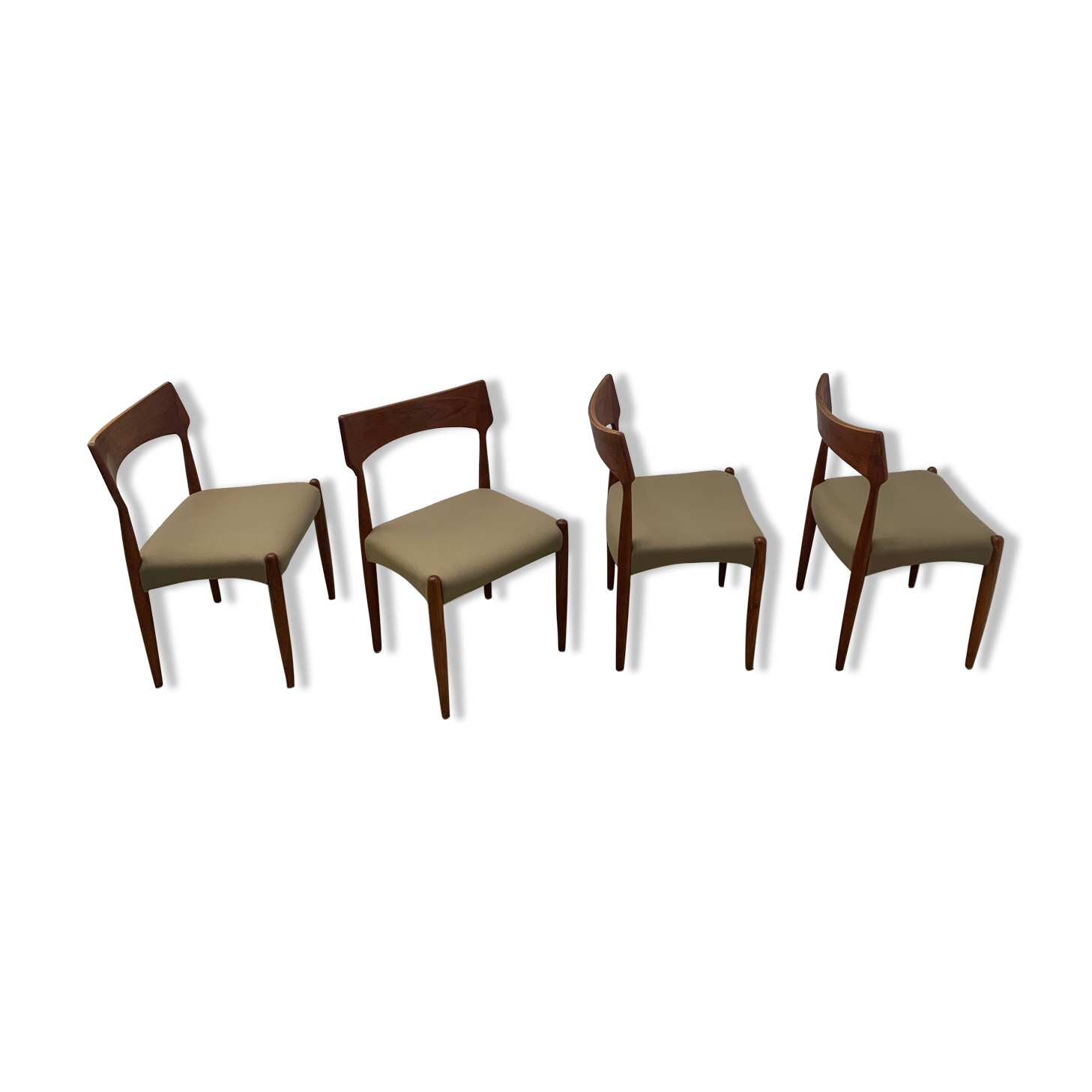 4xDanish Teak Dining Chairs by Bernard Petersen 1960s