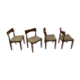 Chaises de salle à manger en teck de Midi par Bernard Petersen années 1960
