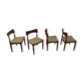 Chaises de salle à manger en teck de Midi par Bernard Petersen années 1960