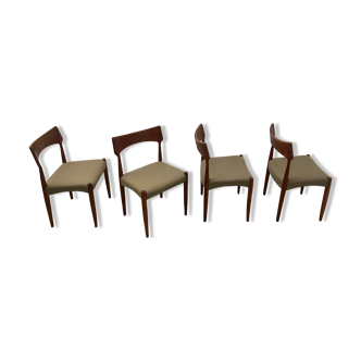 4xDanish Teak Dining Chairs by Bernard Petersen 1960s