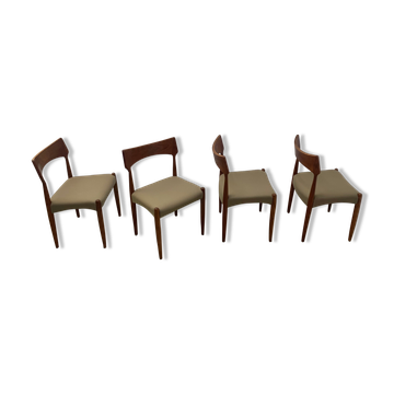 4xDanish Teak Dining Chairs by Bernard Petersen 1960s