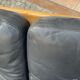 3-seater sofa in oak and leather design Eesko Pajamies for Asko model Bonanza 1970