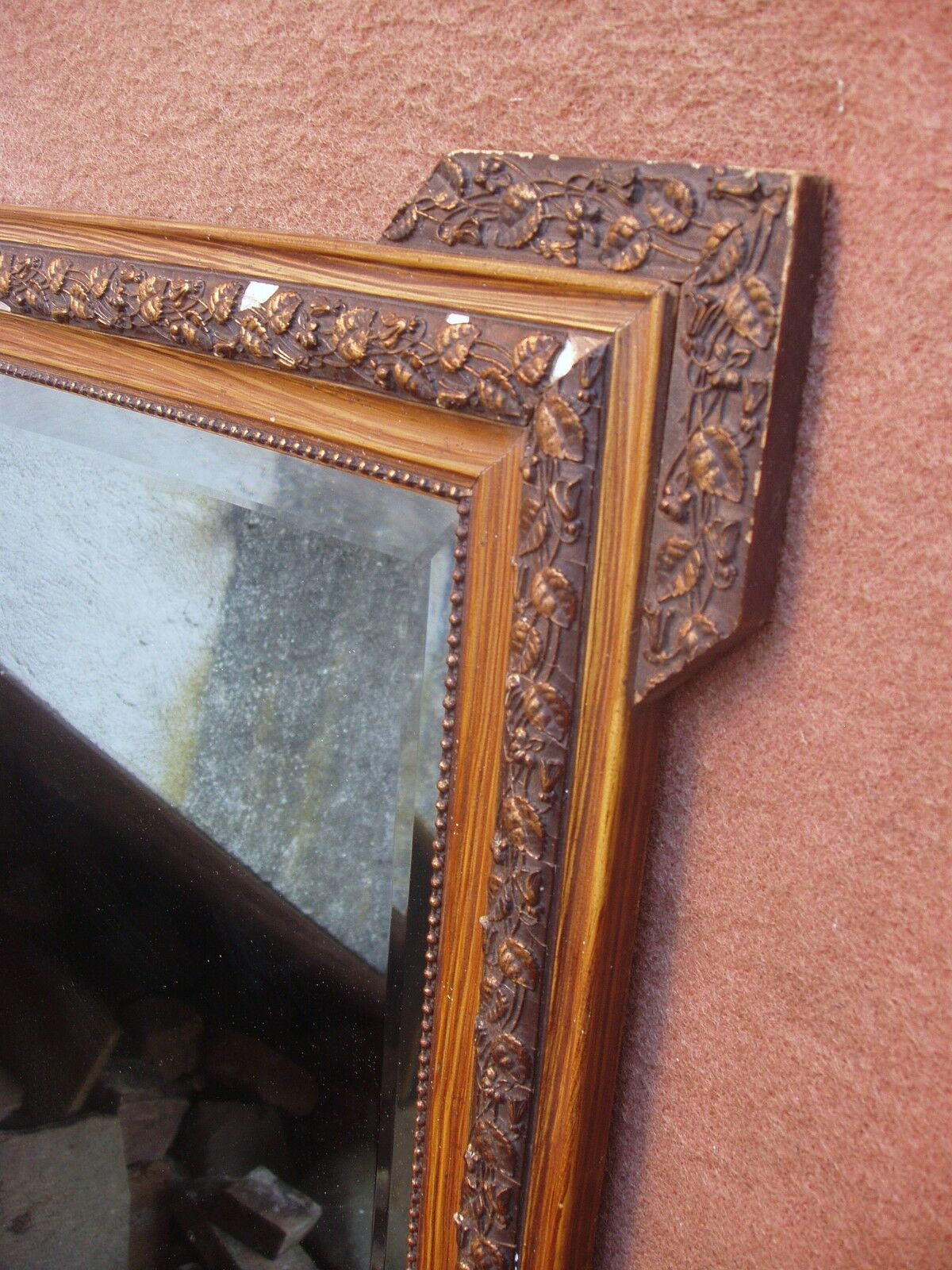 Old bevelled mirror, Napoleon III era and style