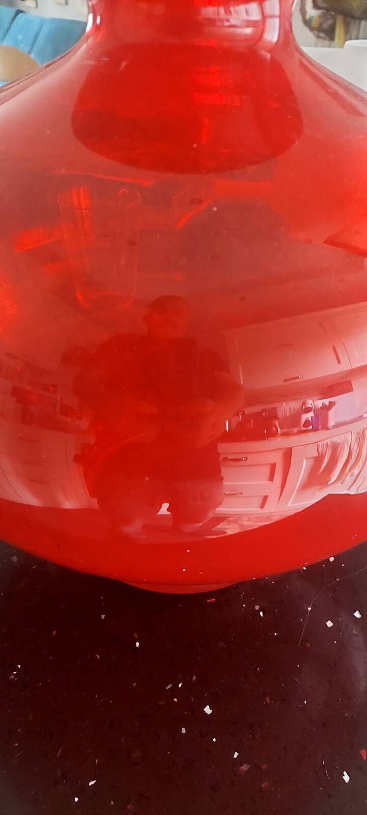 Large blown glass vase Onlylux 30 cm Italian design