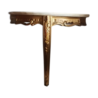 Italian golden and marble console table, 1950