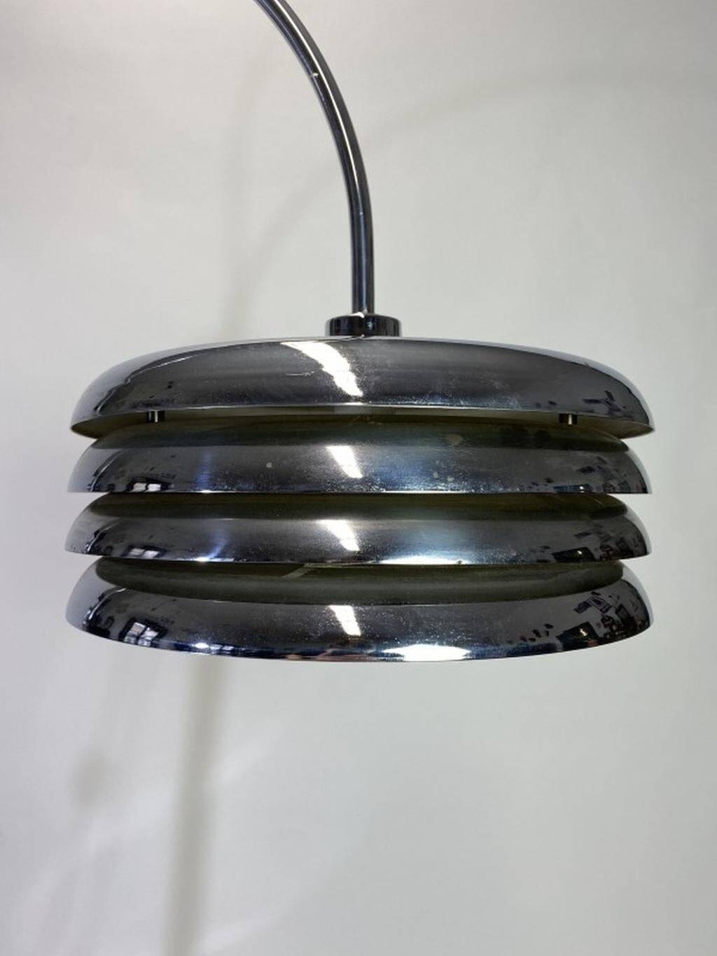 Lampe sur pied chromée par Tamás Borsfay pour Hungarian Craftsmanship Company, années 1970
