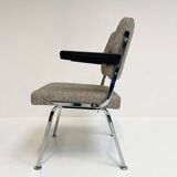 Gray upholstered designer armchair attributed to Gispen, 1960s